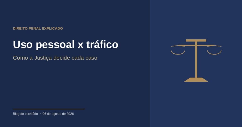 uso próprio e tráfico.
