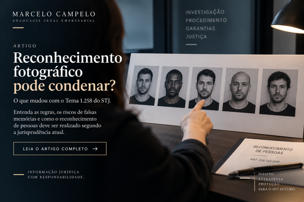 Procedimento de reconhecimento de pessoas com fotografias semelhantes em investigação criminalsemelhantes